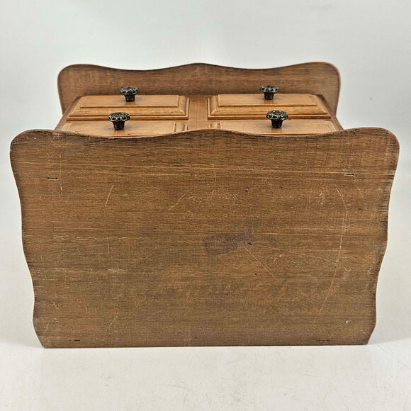 Vintage Wood French Provincial style Jewelry Box w secret compartments - Picture 7 of 7